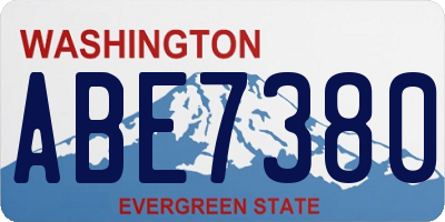 WA license plate ABE7380