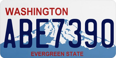 WA license plate ABE7390