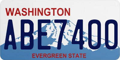 WA license plate ABE7400
