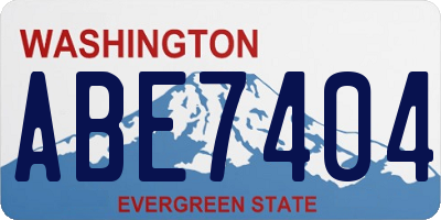 WA license plate ABE7404
