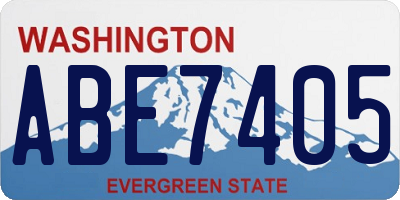 WA license plate ABE7405