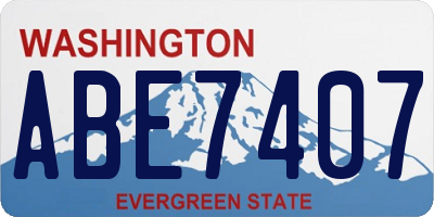 WA license plate ABE7407