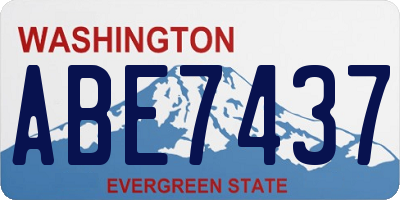 WA license plate ABE7437