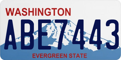 WA license plate ABE7443