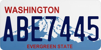 WA license plate ABE7445