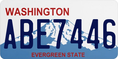WA license plate ABE7446