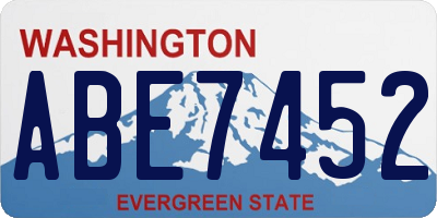 WA license plate ABE7452