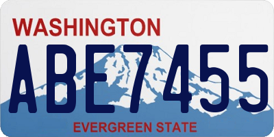 WA license plate ABE7455