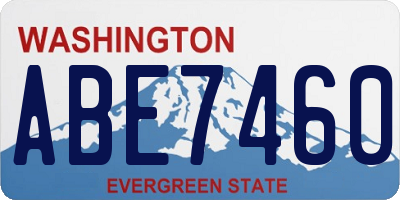 WA license plate ABE7460