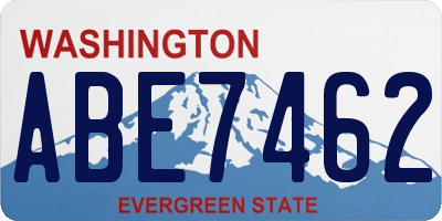 WA license plate ABE7462