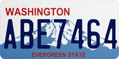 WA license plate ABE7464