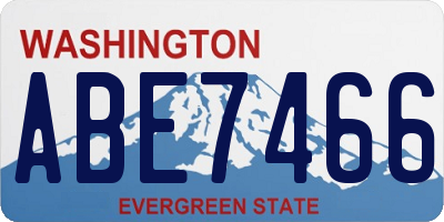WA license plate ABE7466