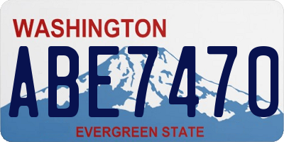 WA license plate ABE7470