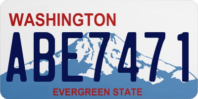 WA license plate ABE7471