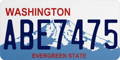 WA license plate ABE7475