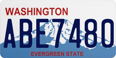 WA license plate ABE7480