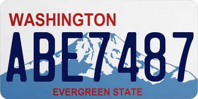 WA license plate ABE7487