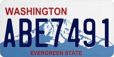 WA license plate ABE7491