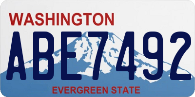 WA license plate ABE7492