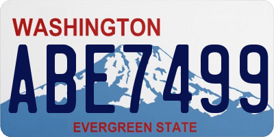 WA license plate ABE7499