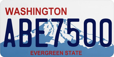 WA license plate ABE7500