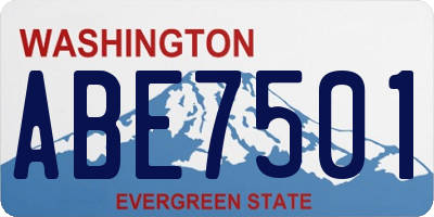 WA license plate ABE7501