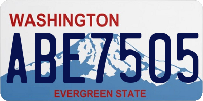 WA license plate ABE7505