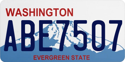 WA license plate ABE7507