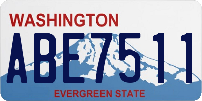 WA license plate ABE7511