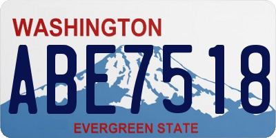 WA license plate ABE7518