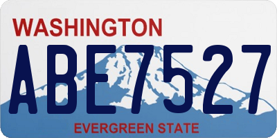 WA license plate ABE7527