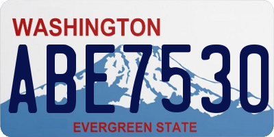 WA license plate ABE7530