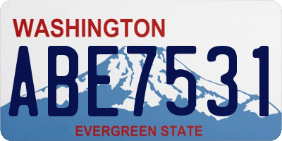 WA license plate ABE7531