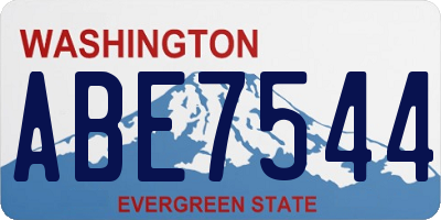 WA license plate ABE7544