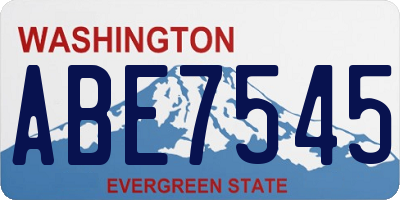 WA license plate ABE7545
