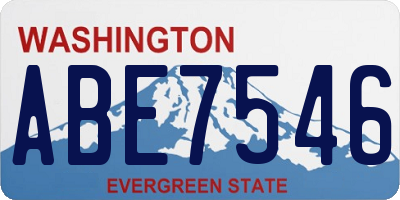 WA license plate ABE7546