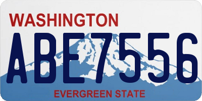WA license plate ABE7556