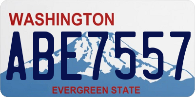 WA license plate ABE7557