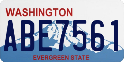 WA license plate ABE7561