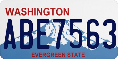 WA license plate ABE7563