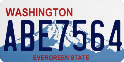 WA license plate ABE7564