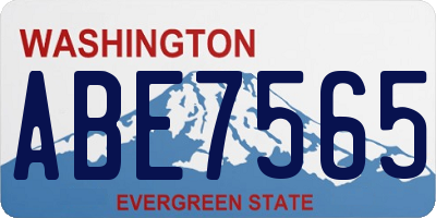 WA license plate ABE7565