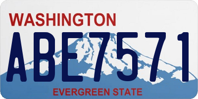 WA license plate ABE7571