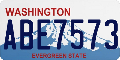 WA license plate ABE7573