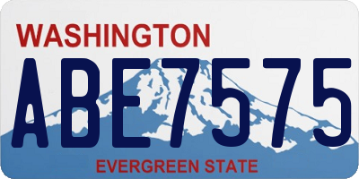 WA license plate ABE7575