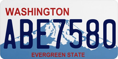 WA license plate ABE7580