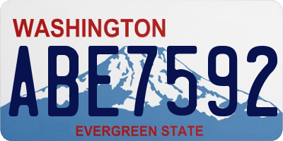 WA license plate ABE7592
