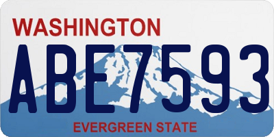 WA license plate ABE7593