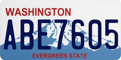 WA license plate ABE7605