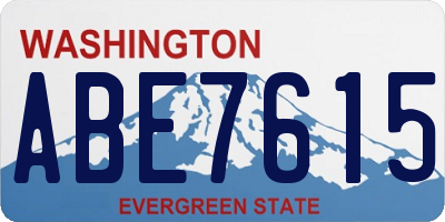 WA license plate ABE7615